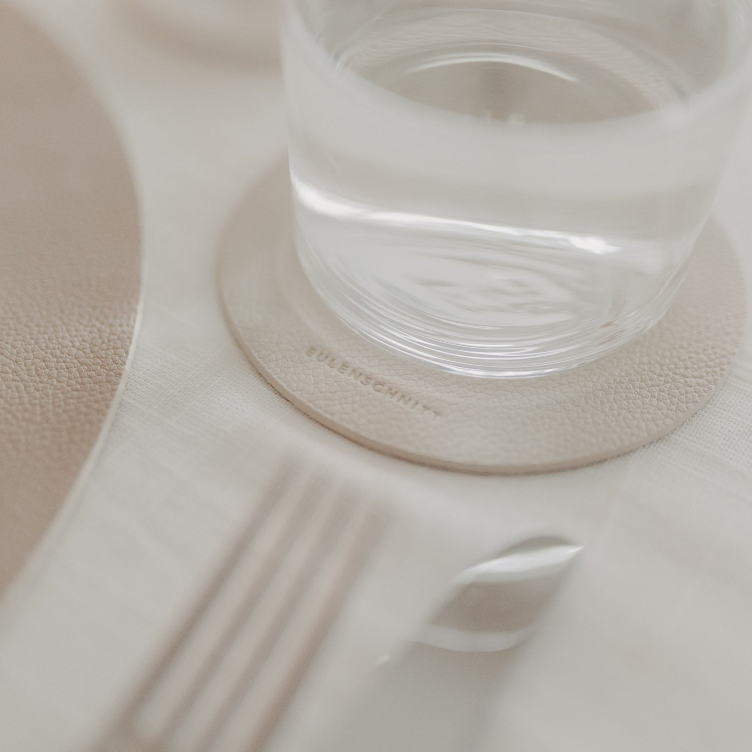 Wendbare Untersetzer "Herz" im 2er-Set - 11,2 cm (Creme)