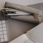 Federtasche "Herz" (Grau)