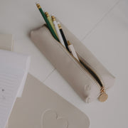 Federtasche "Herz" (Taupe)