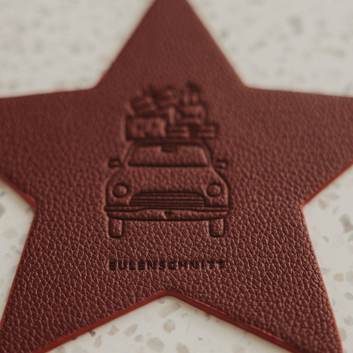 Wendbare Untersetzer "Sternform - Merry Christmas" im 2er Set (Rot)