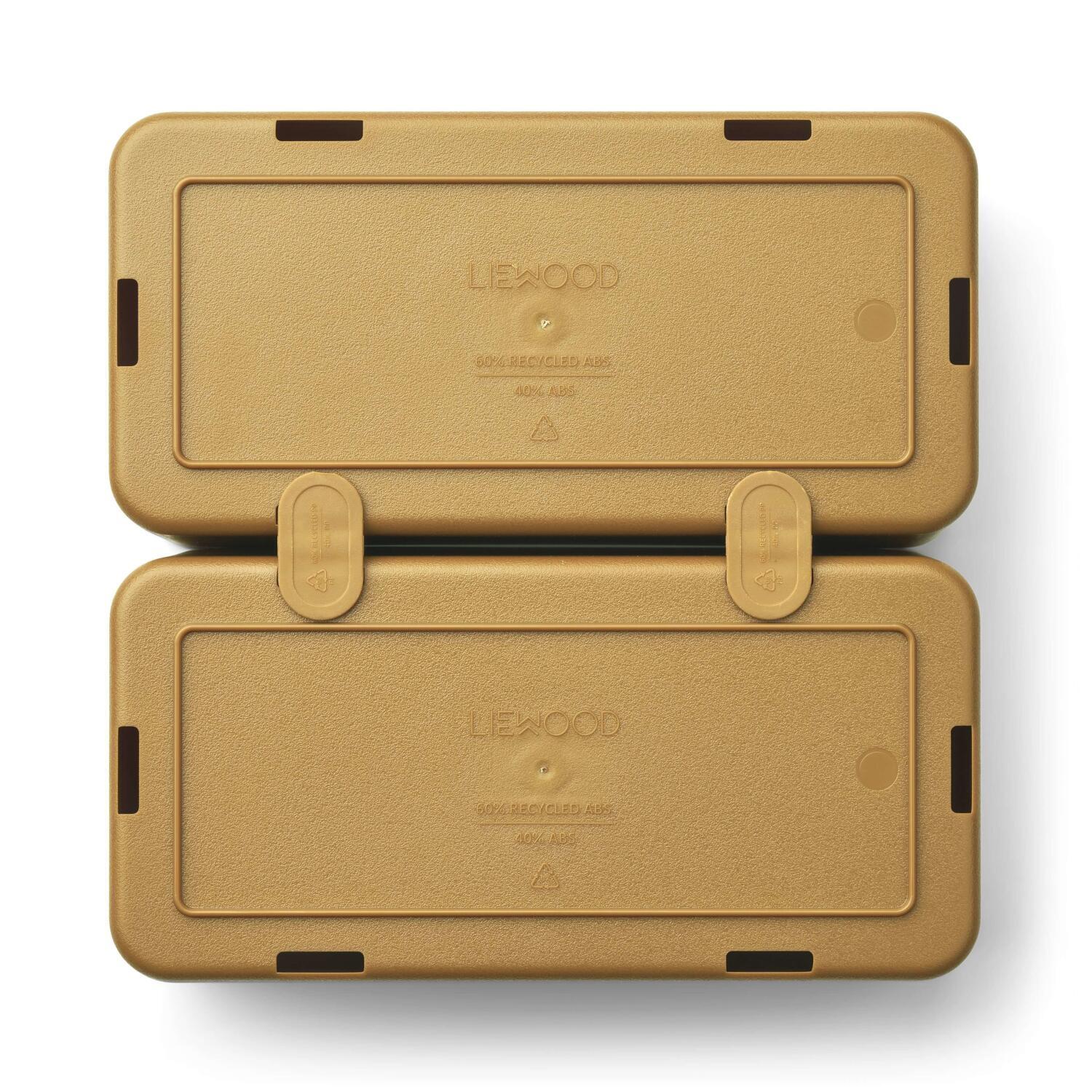 Aufbewahrungsbox im 2er-Set "Jamal" - L (Golden Caramel)