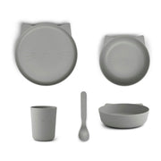 Kindergeschirr-Set "Paul Katze" - 5 tlg. (Dove Blue)