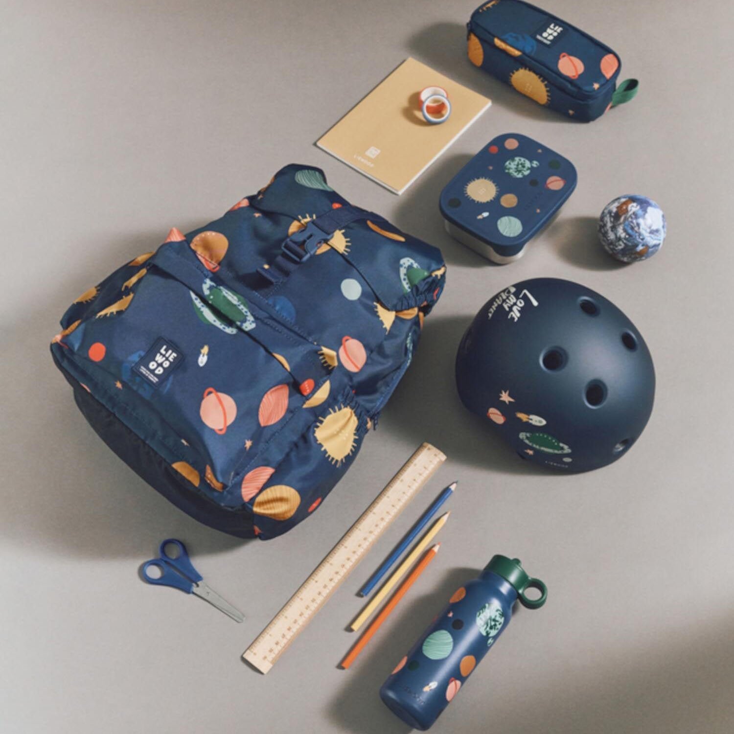 Schulrucksack "Johnny - Universe" - 14x28x36 cm (Classic Navy) Liewood