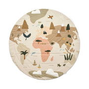 Aktivitätendecke "Adonna - World map" - 90x65 cm (Sandy)