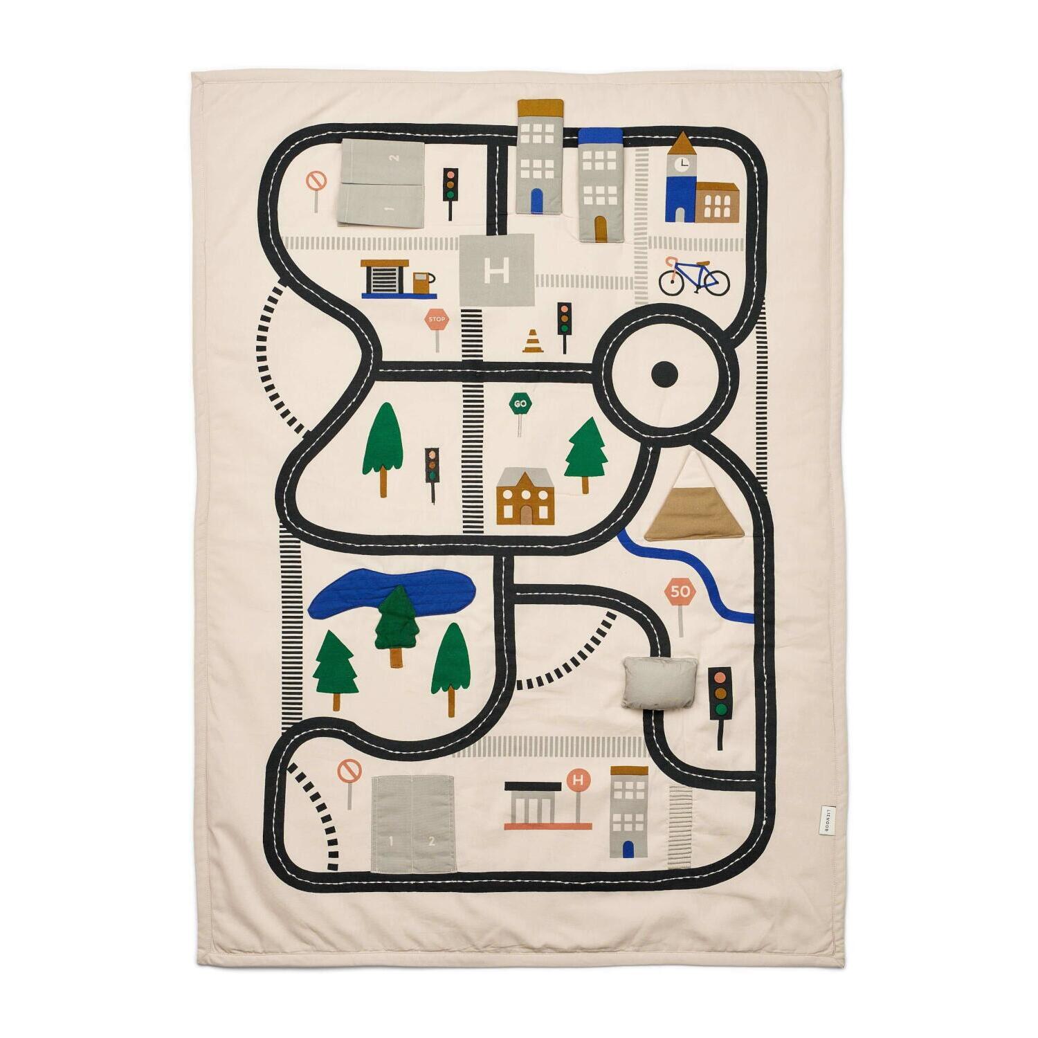 Aktivitätendecke "Adonna - Road map" - 90x65 cm (Sandy)