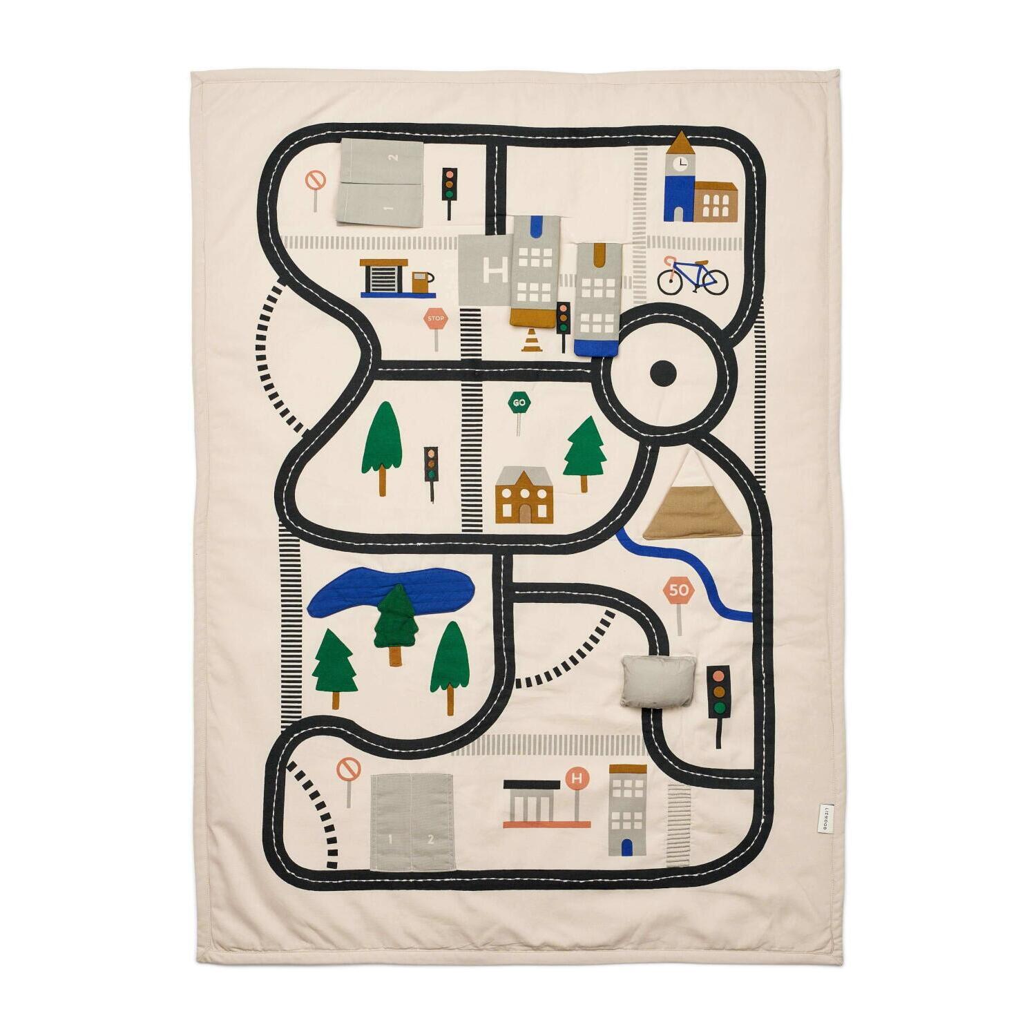 Aktivitätendecke "Adonna - Road map" - 90x65 cm (Sandy)