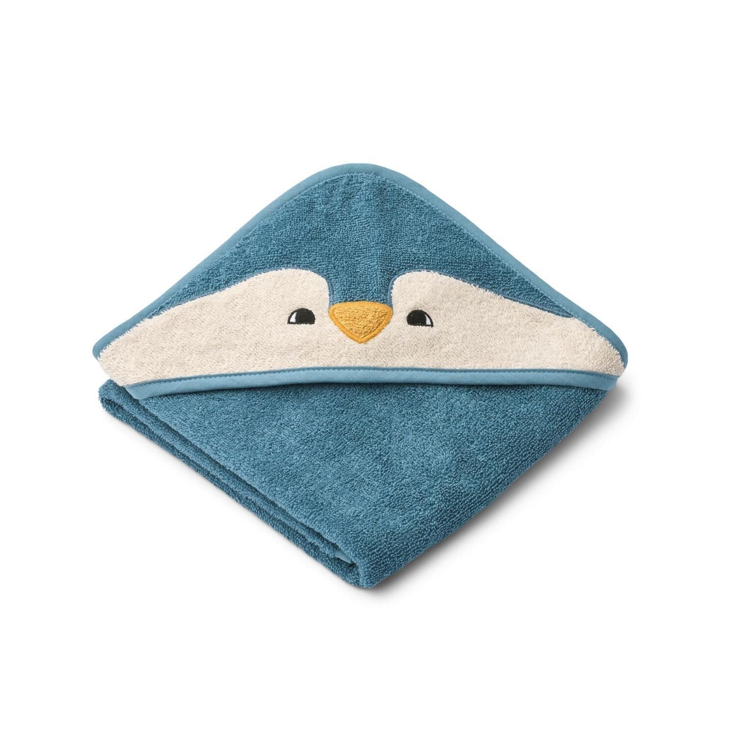 Kapuzenhandtuch "Albert Penguin" - 70x70 cm (Oceanview Mix) Liewood