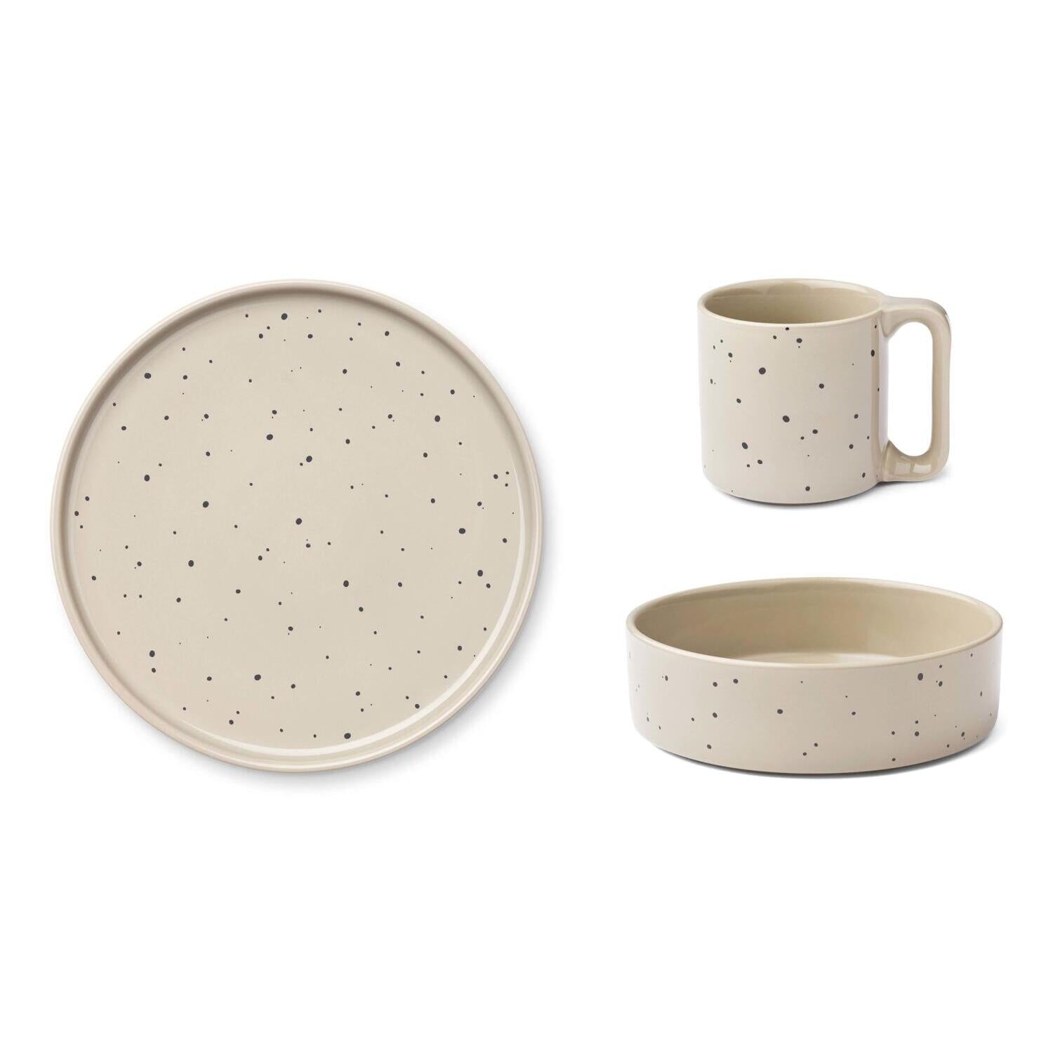 Porzellan-Geschirr "Camren - Splash Dots" (Mist)