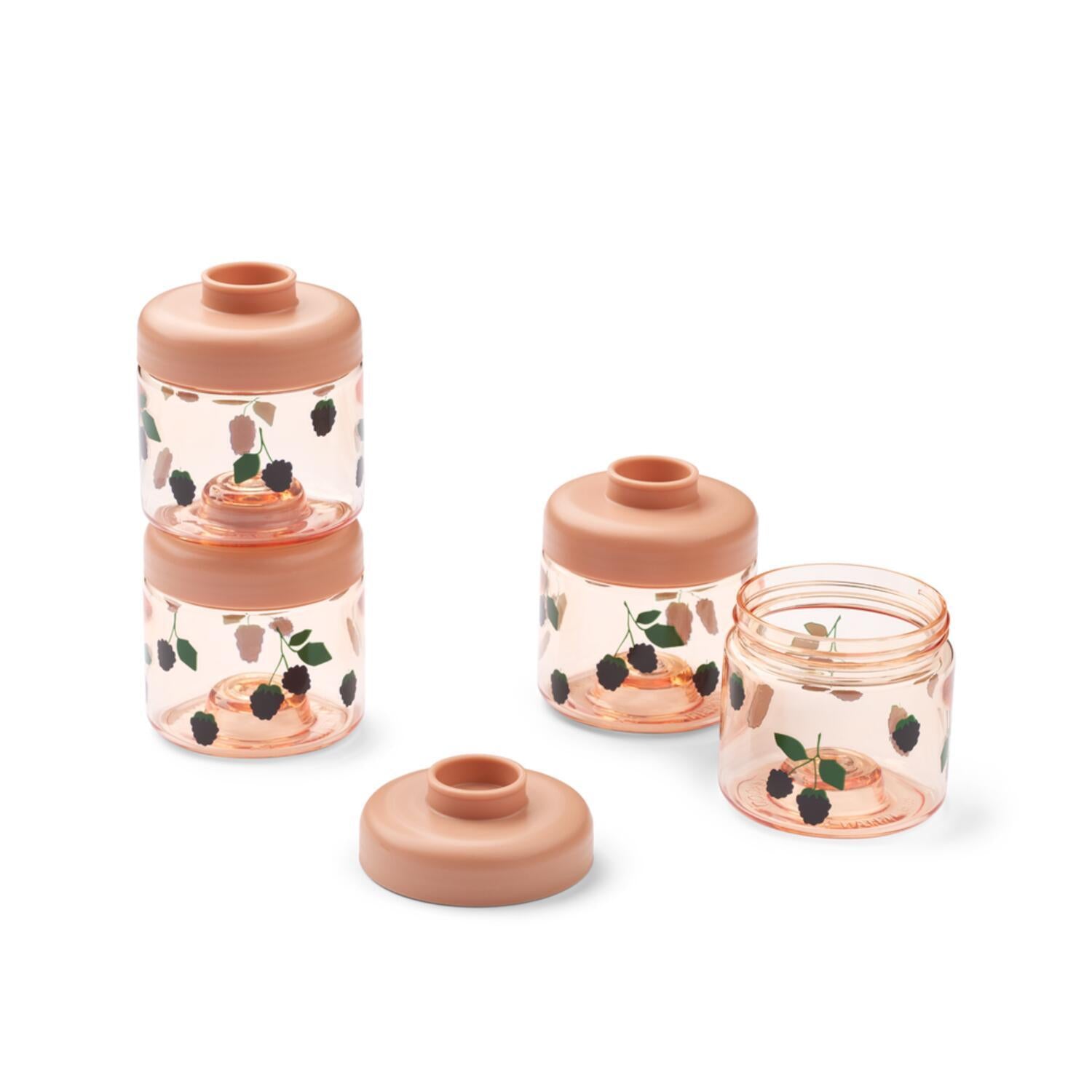 Babynahrungsboxen "Dominique - Berry" im 4er-Set - 6x6,5 cm (Pale Tuscany)