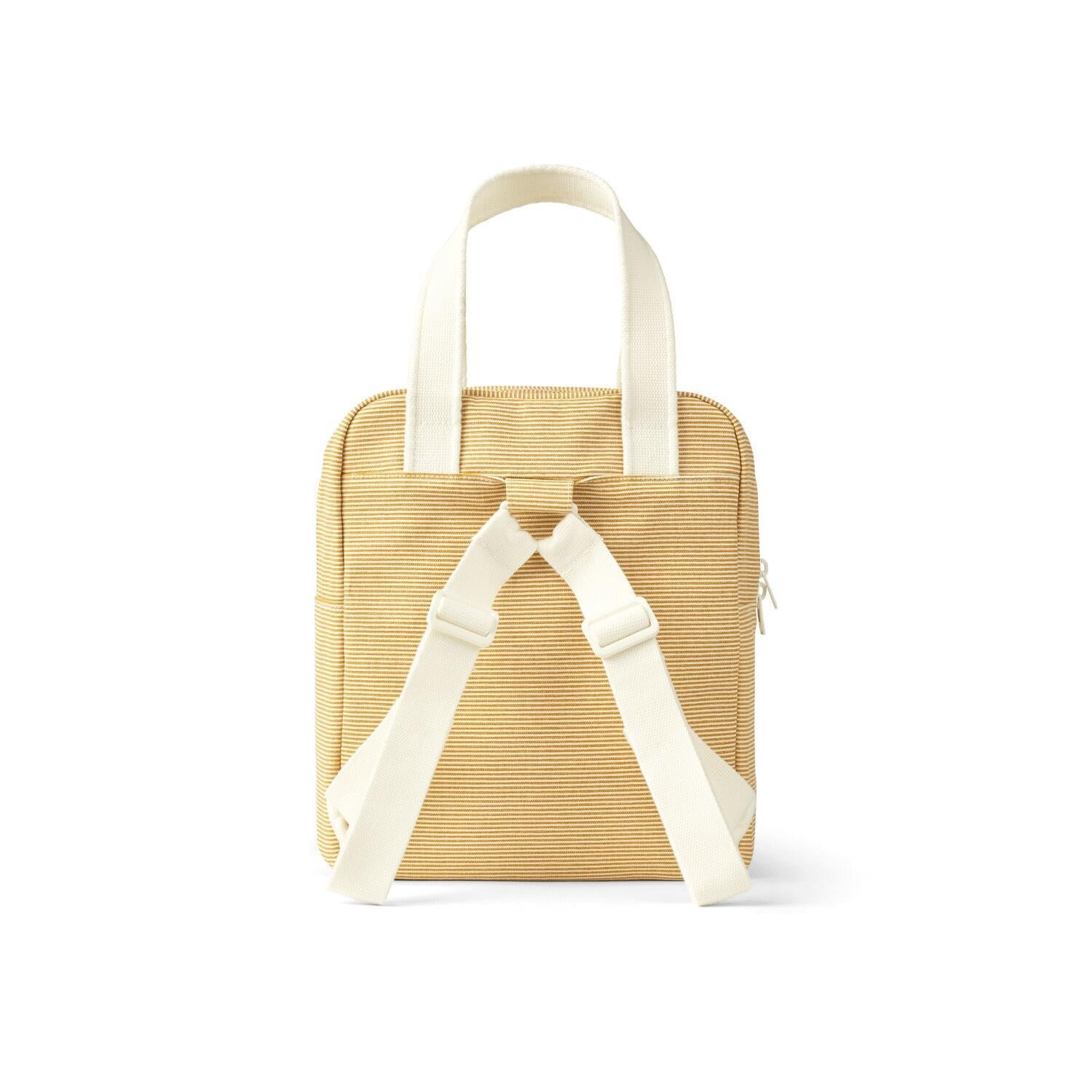Rucksack "Elsa - Stripe" - 12x24x30 cm (Yellow Mellow/Creme de la Creme)