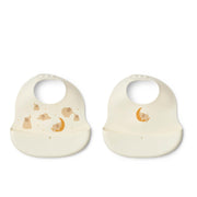 Lätzchen "Ember - Elephant" im 2er-Set - 29,5x22,5 cm (Creme de la Creme)
