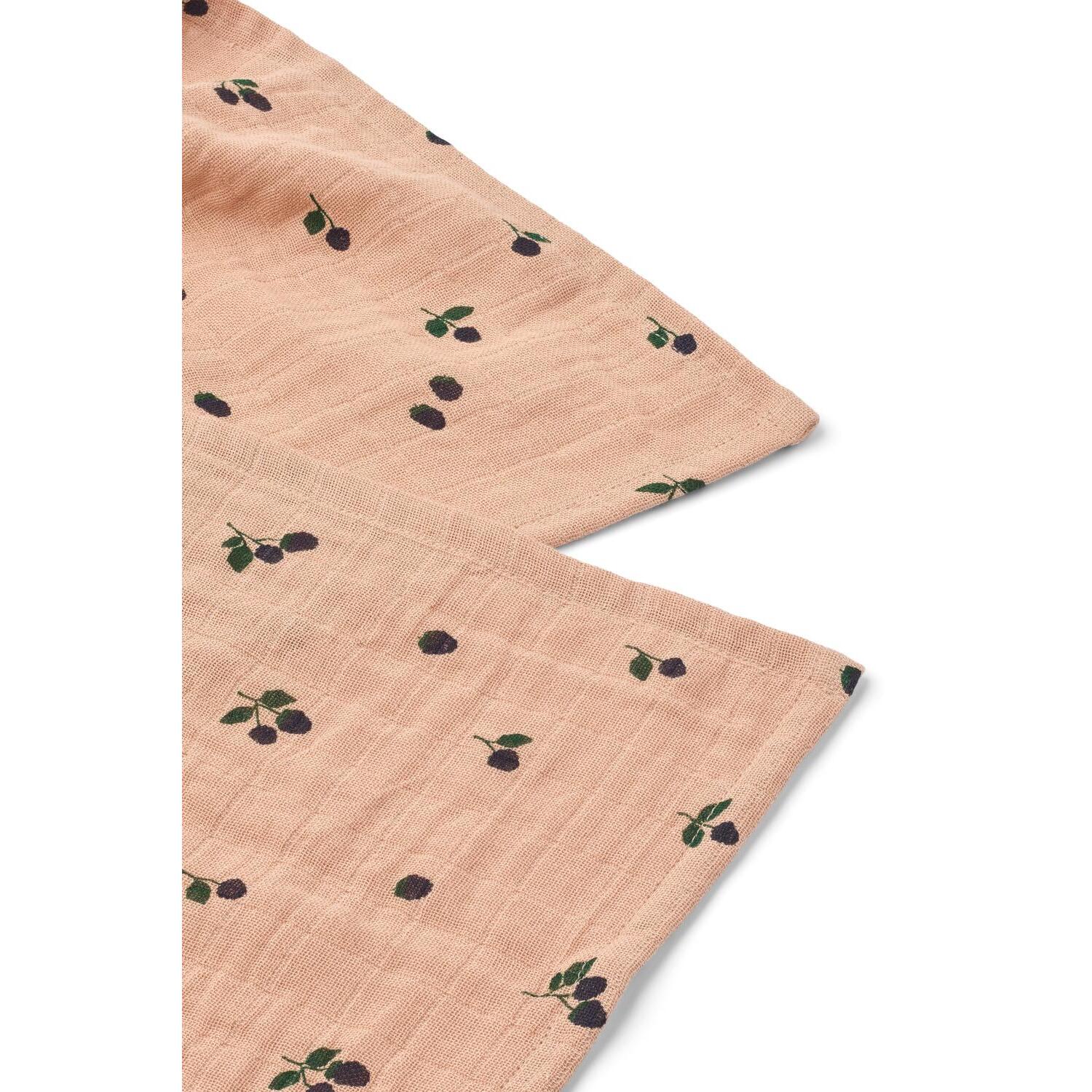 Musselintuch "Lewis - Mini Berry" im 2er-Set - 65x65 cm (Pale Tuscany)