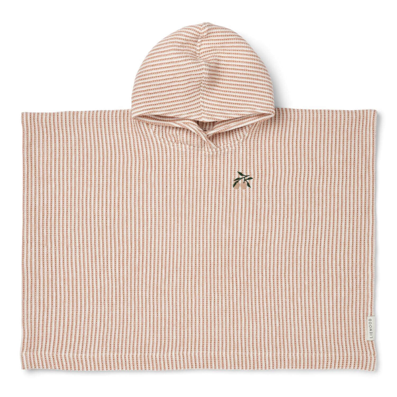 Poncho "Paco - Stripe " - 1-2 J. (Tuscany Rose/Creme de la creme)