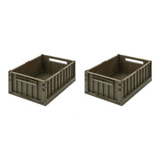 Aufbewahrungskorb "Weston" im 2er-Set - 10 l (Army brown)