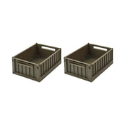 Aufbewahrungskorb "Weston" im 2er-Set - 5 l (Army brown)