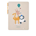 Magisches Zeichenbrett Zora mit Tierillustration, beiges Brett und Stifthalter