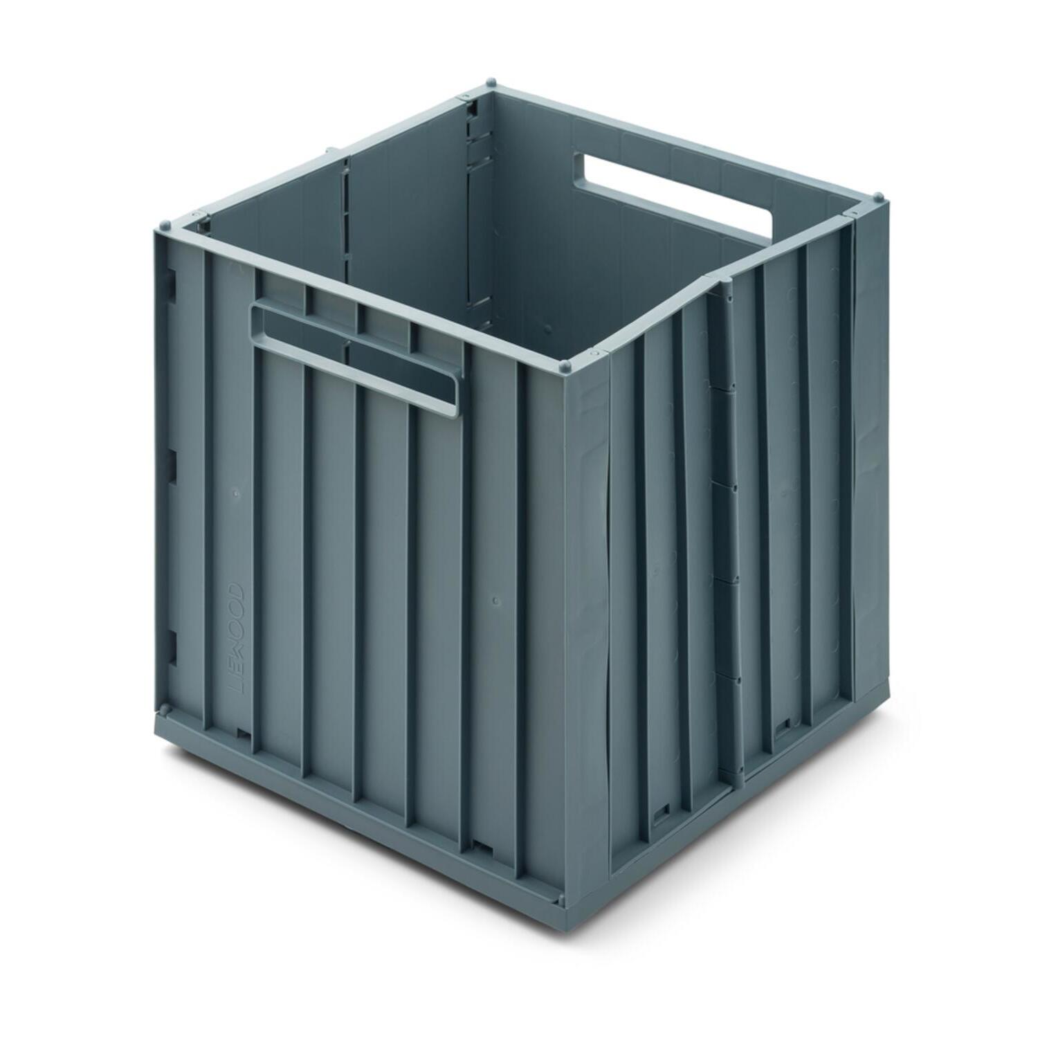 Aufbewahrungsbox mit Deckel "Elijah" - 30,5x32x31,5 cm (Whale Blue)