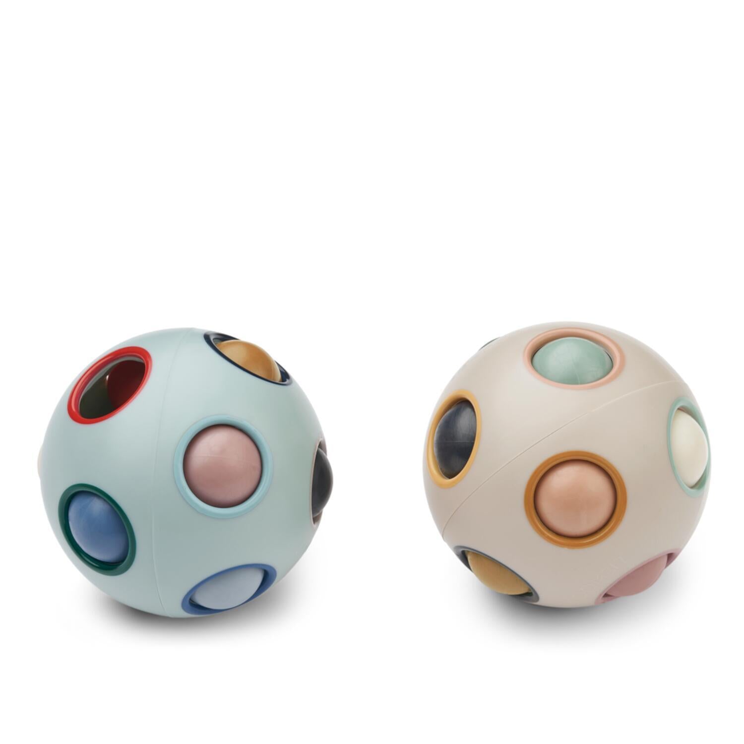 Puzzle Ball "Solene" im 2er-Set - 7 cm (Ice Blue Multi Mix)
