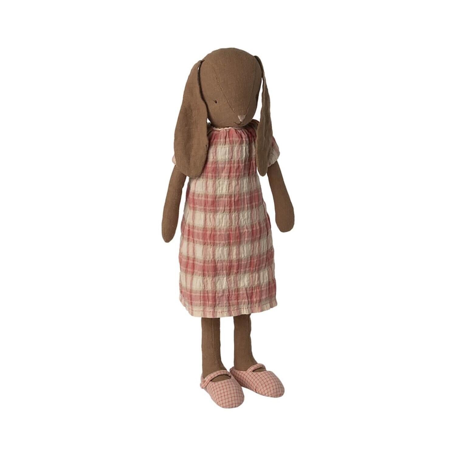 Hase "Schokobraun - Kleid" - Größe 3 (Rosa) Maileg