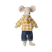 Maus "Papa" (Blau/Gelb)