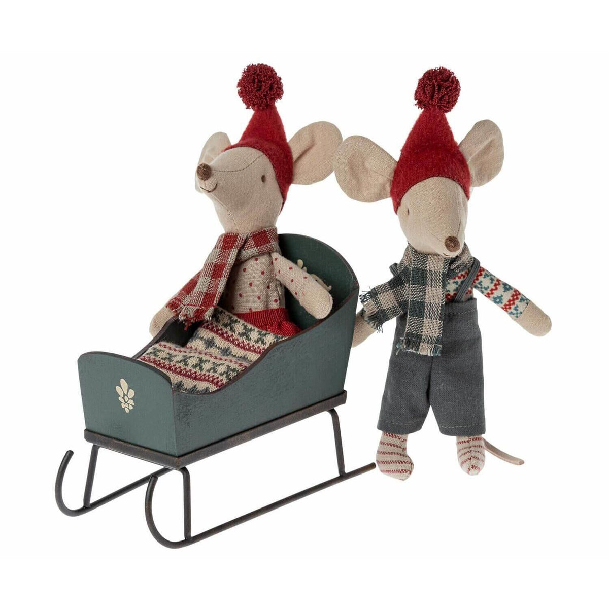 Schlitten für Mäuse - 12 cm (Grün)