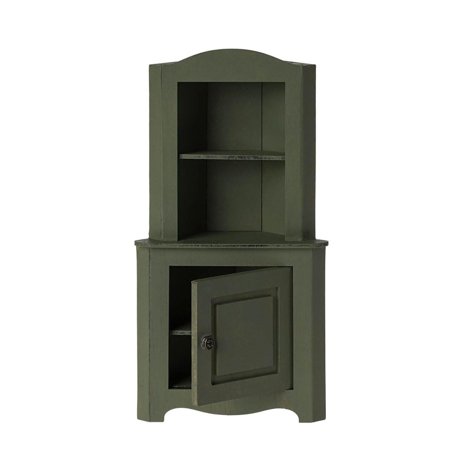 Miniatur Eckschrank (Dunkelgrün)