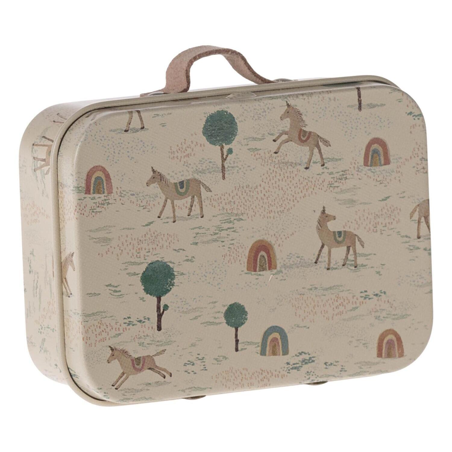 Miniatur Koffer "Einhörner" (Beige)