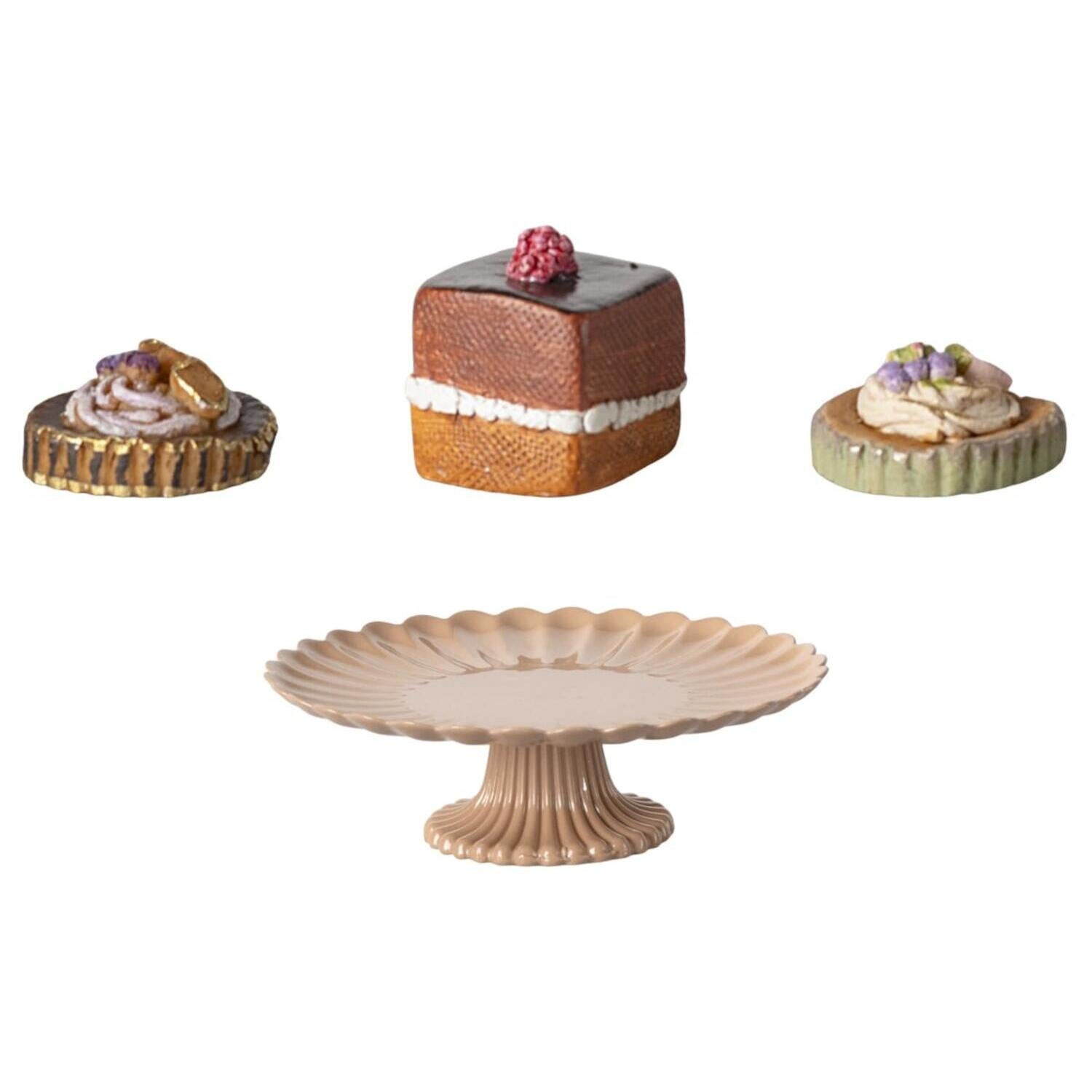 Tortenständer mit Kuchen - Mini (Bunt)
