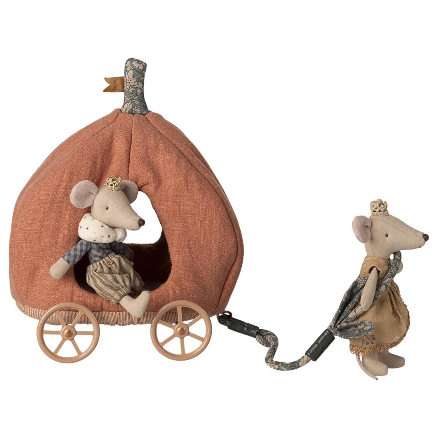 Kürbiswagen für Maus - 14x19x24 cm (Orange)