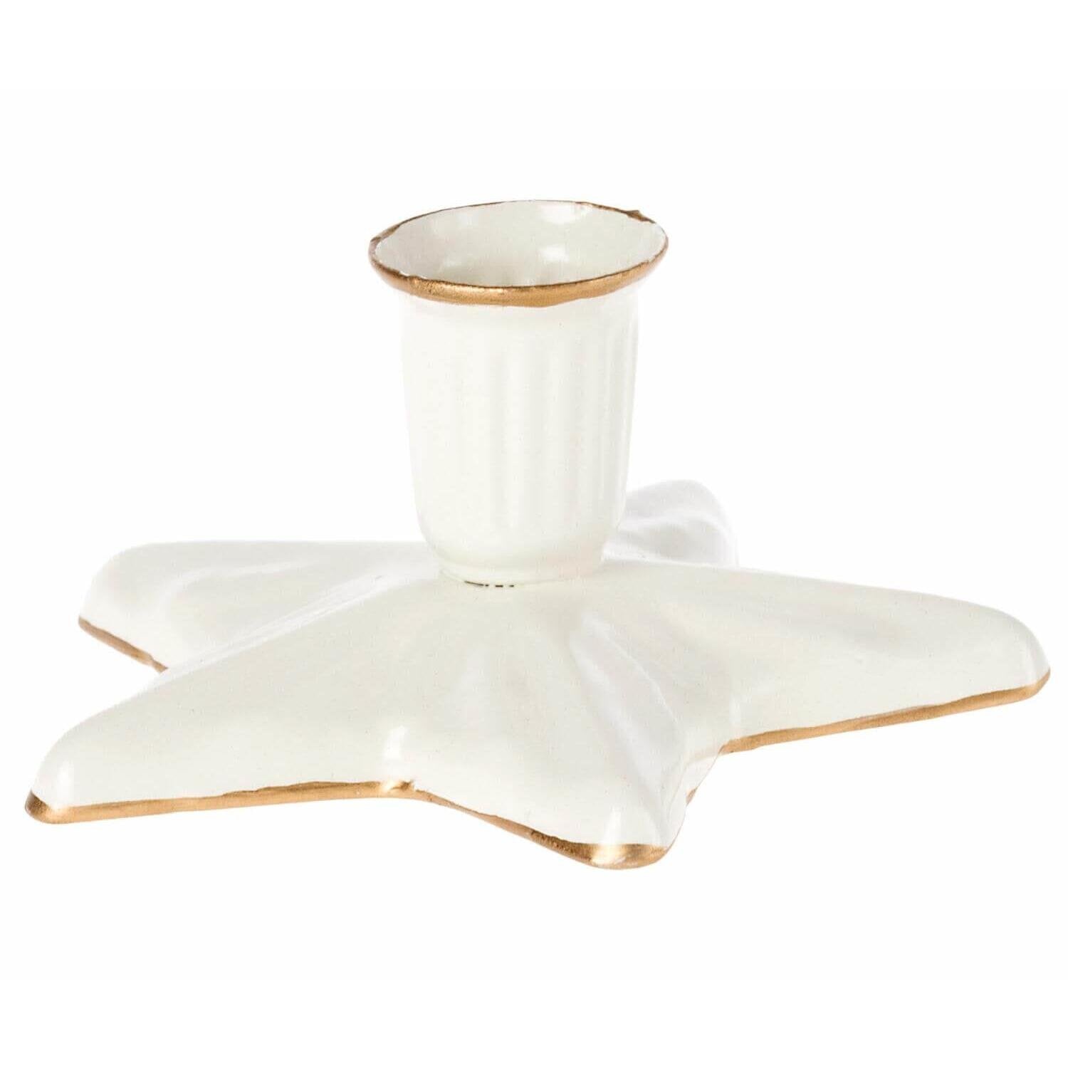 Kerzenhalter "Stern" - 3,2 cm (Offwhite)