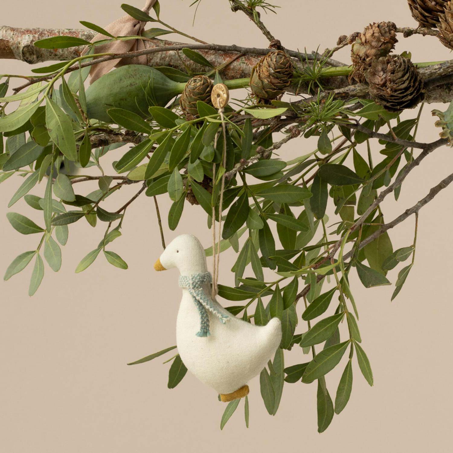 Deko-Anhänger 2er-Set "Gans" (Rot/Blau)