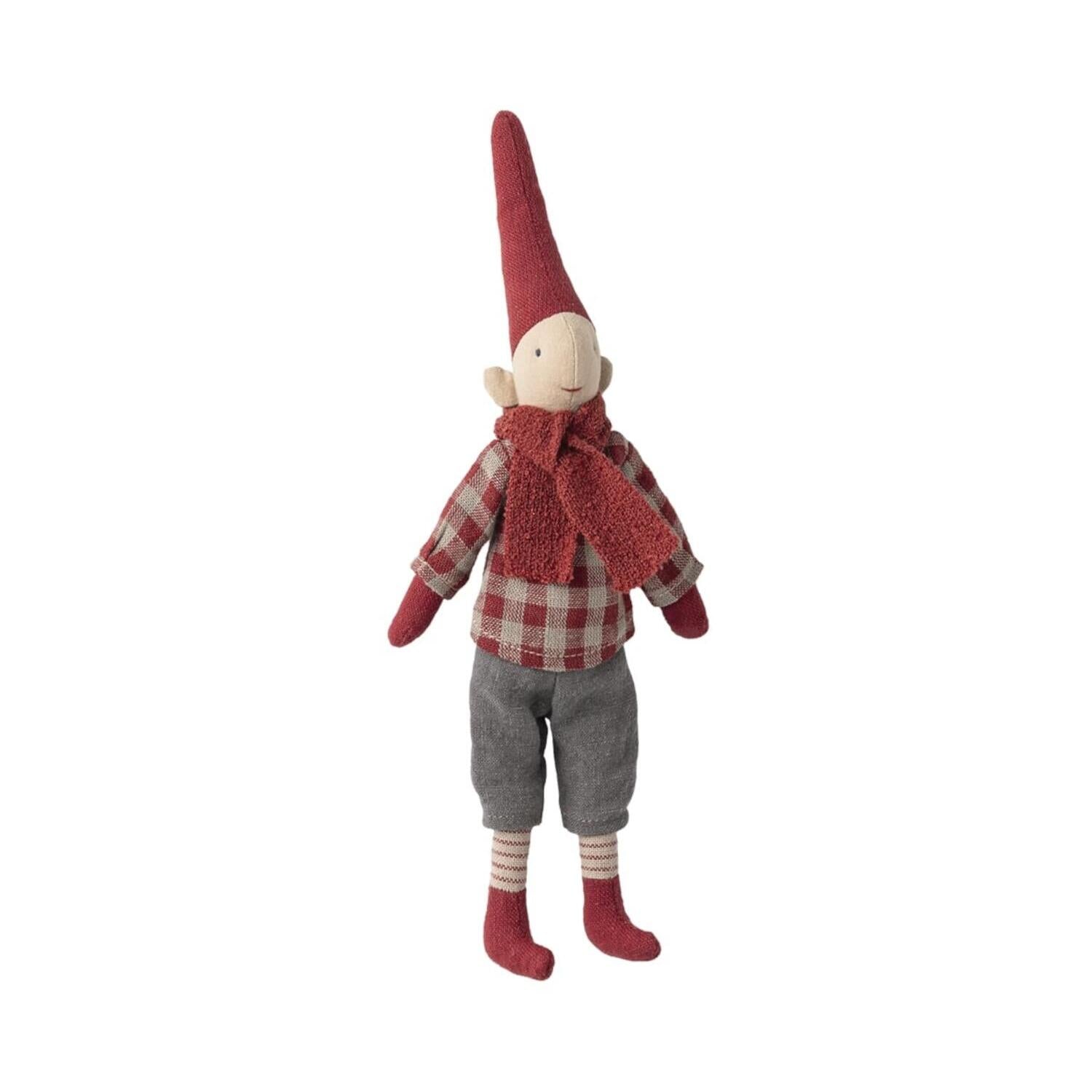 Wichtel "Pixy Junge Rot kariertes Hemd" - Größe 1