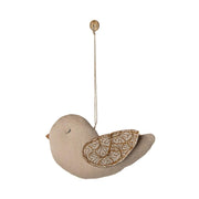 Stoff-Deko-Anhänger 2er-Set "Vogel - Winterherz, Sand & Äste" (Blau)