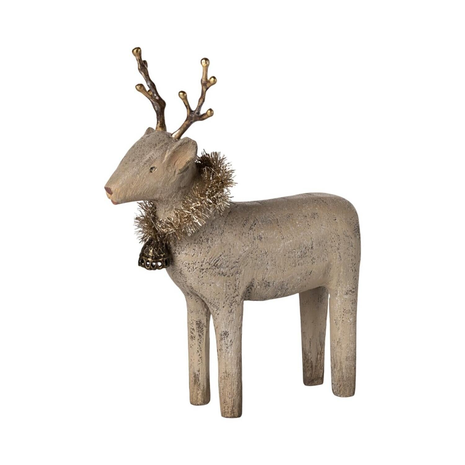 Rentier aus Holz - klein (Natur)