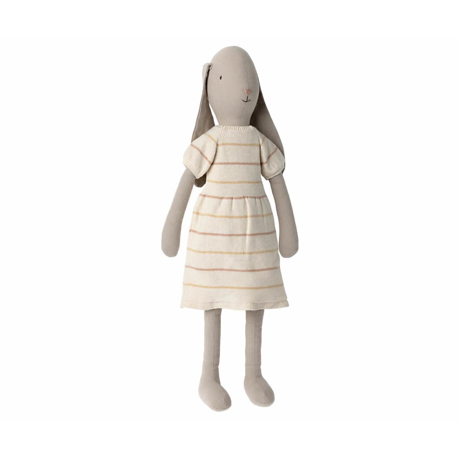 Strickkleid für Hase - Größe 4 (Gestreift)
