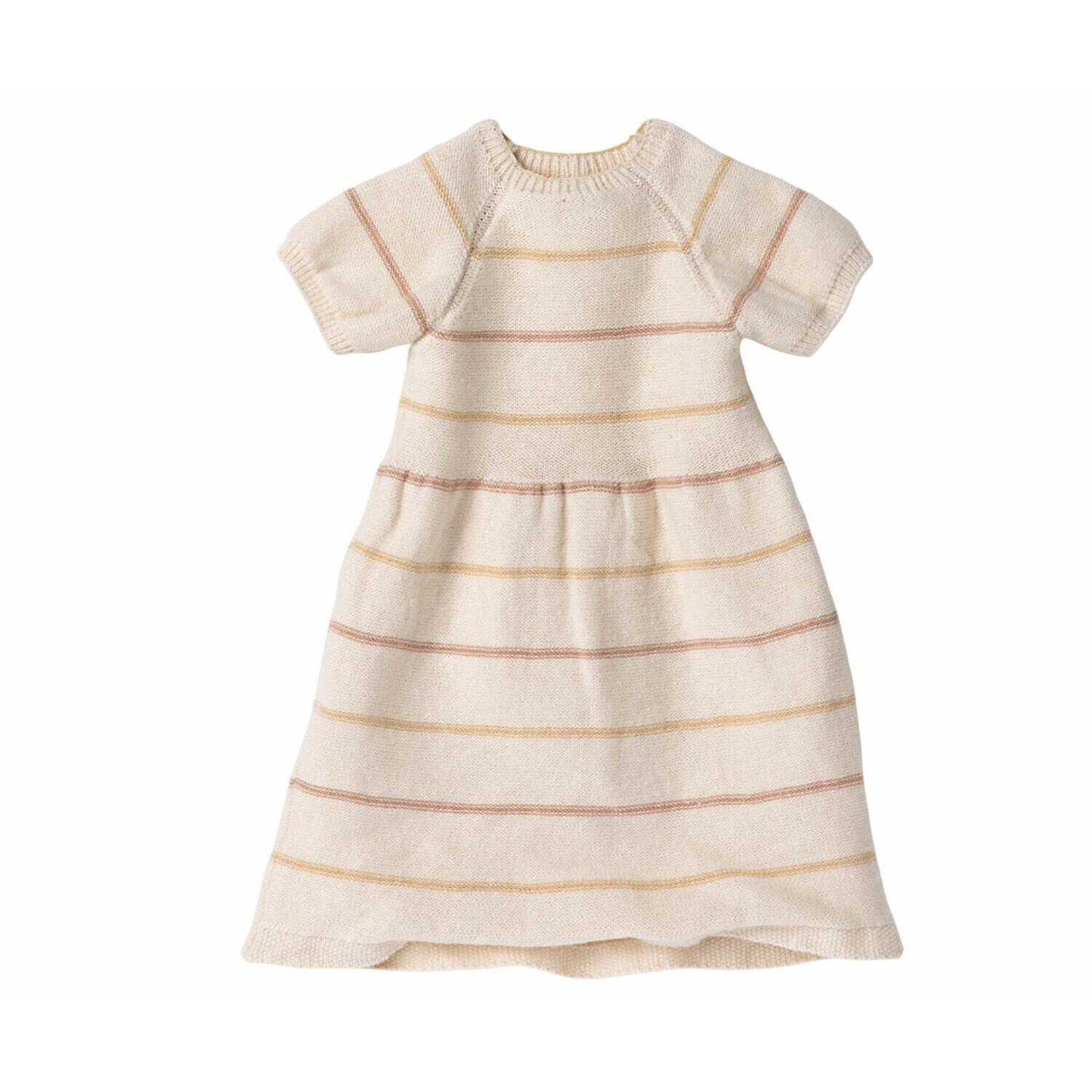 Strickkleid für Hase - Größe 4 (Gestreift)