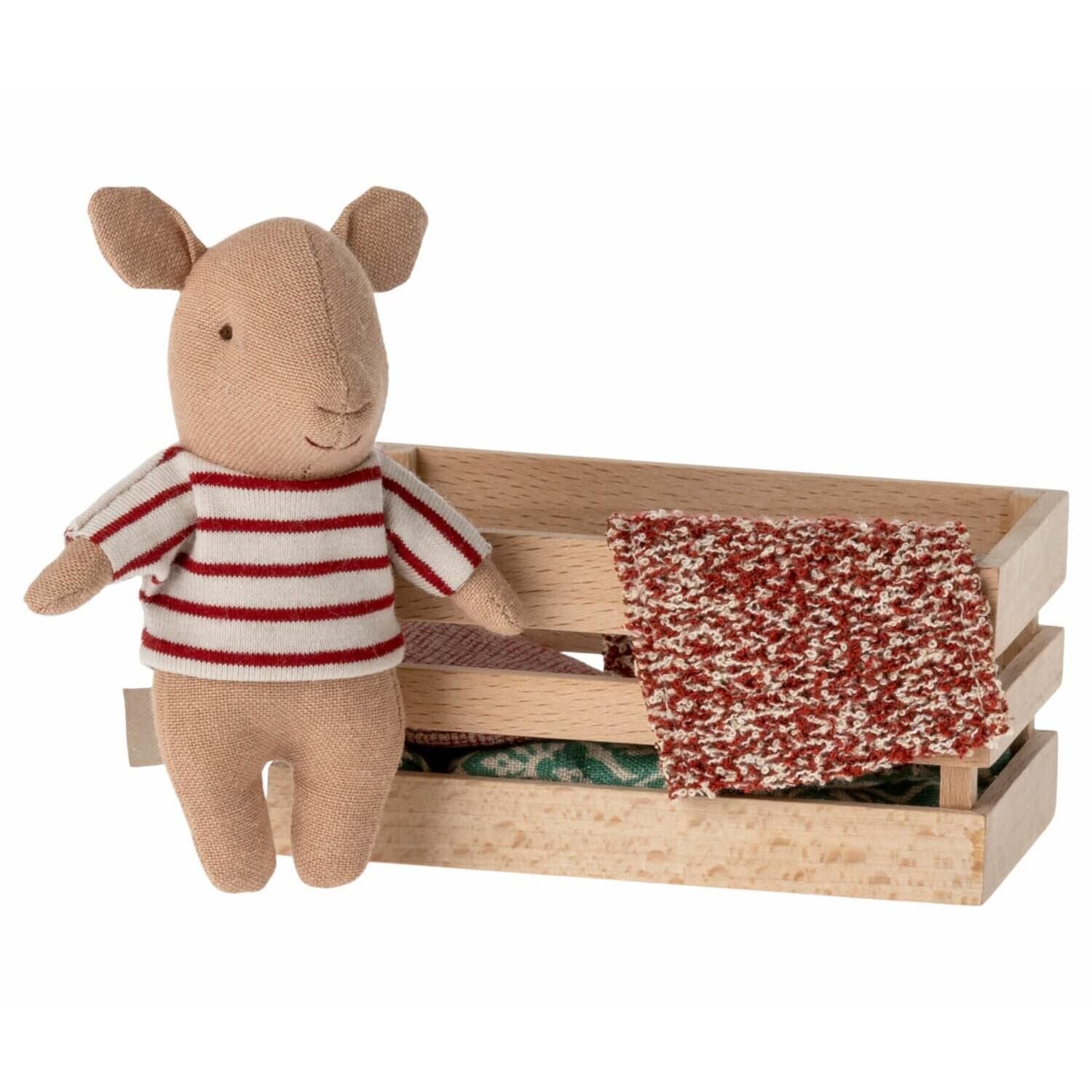 Schwein in der Box "Mädchen" (Rot)