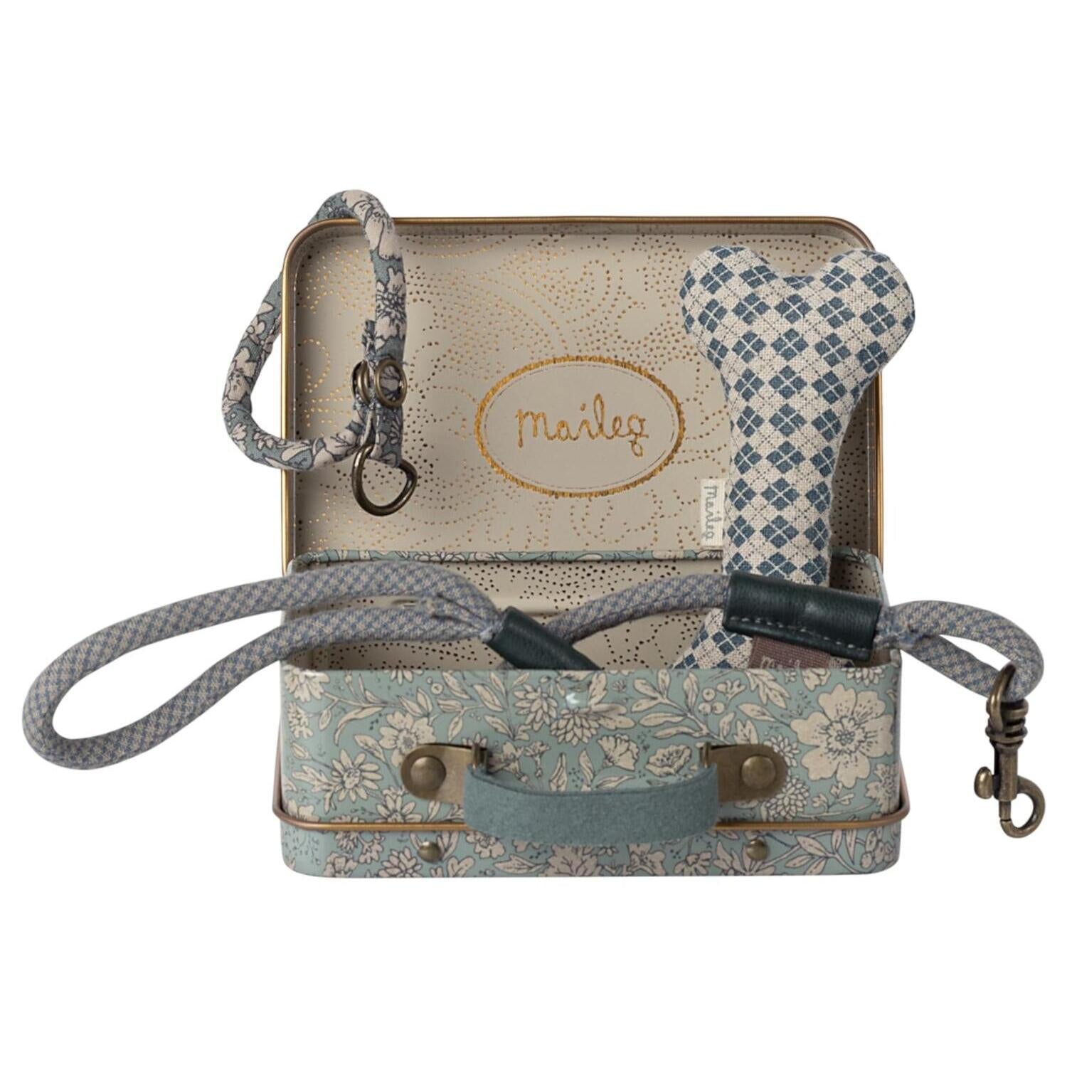 Kuscheltier Welpen Zubehör - 7x11x3,5 cm (Blau)