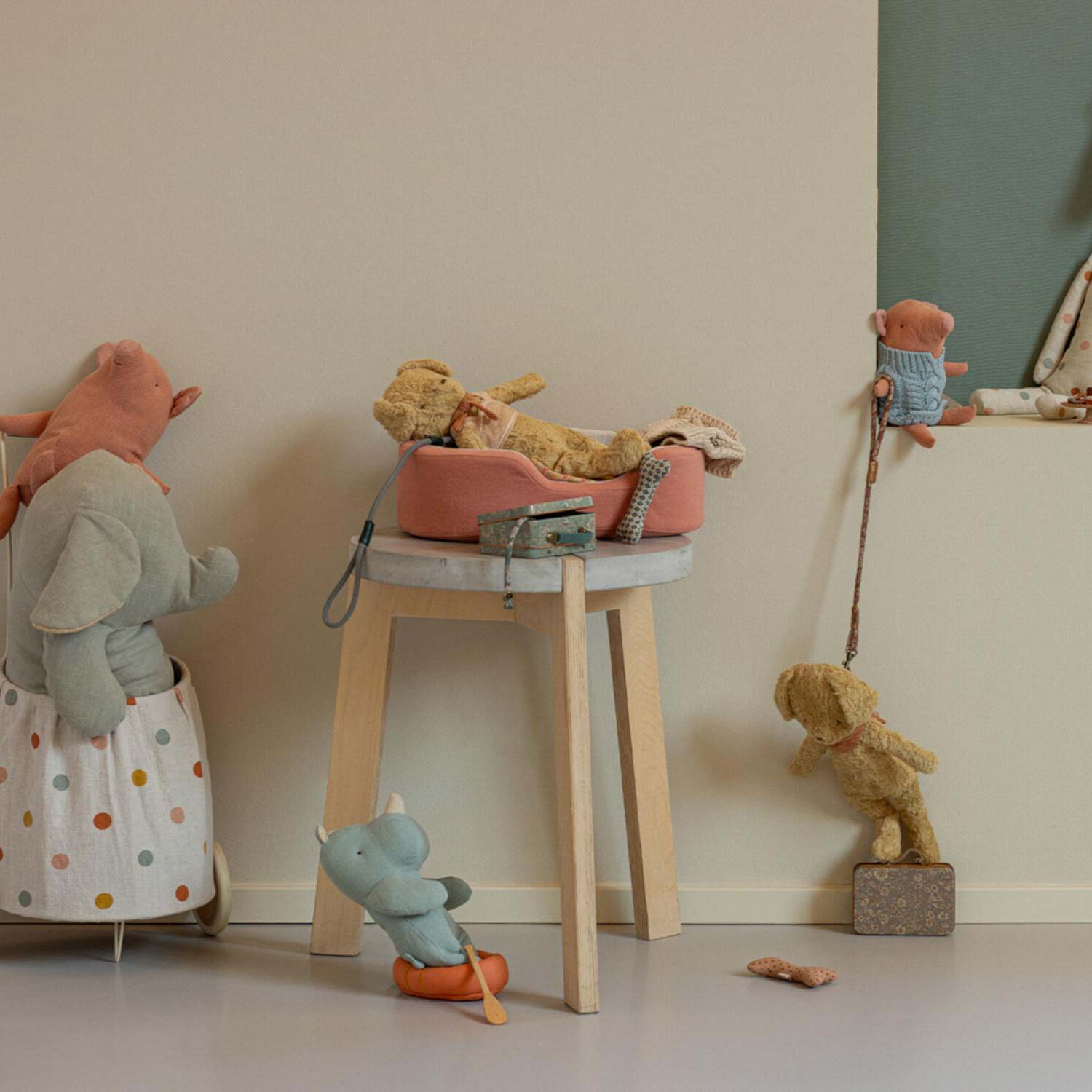 Kuscheltier Welpen Zubehör (Rose)