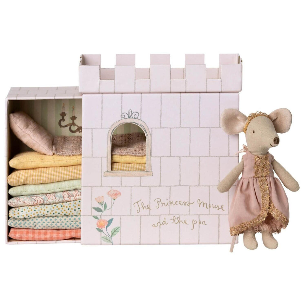 Prinzessin auf der Erbse mit Schloss - Große Schwester Maus