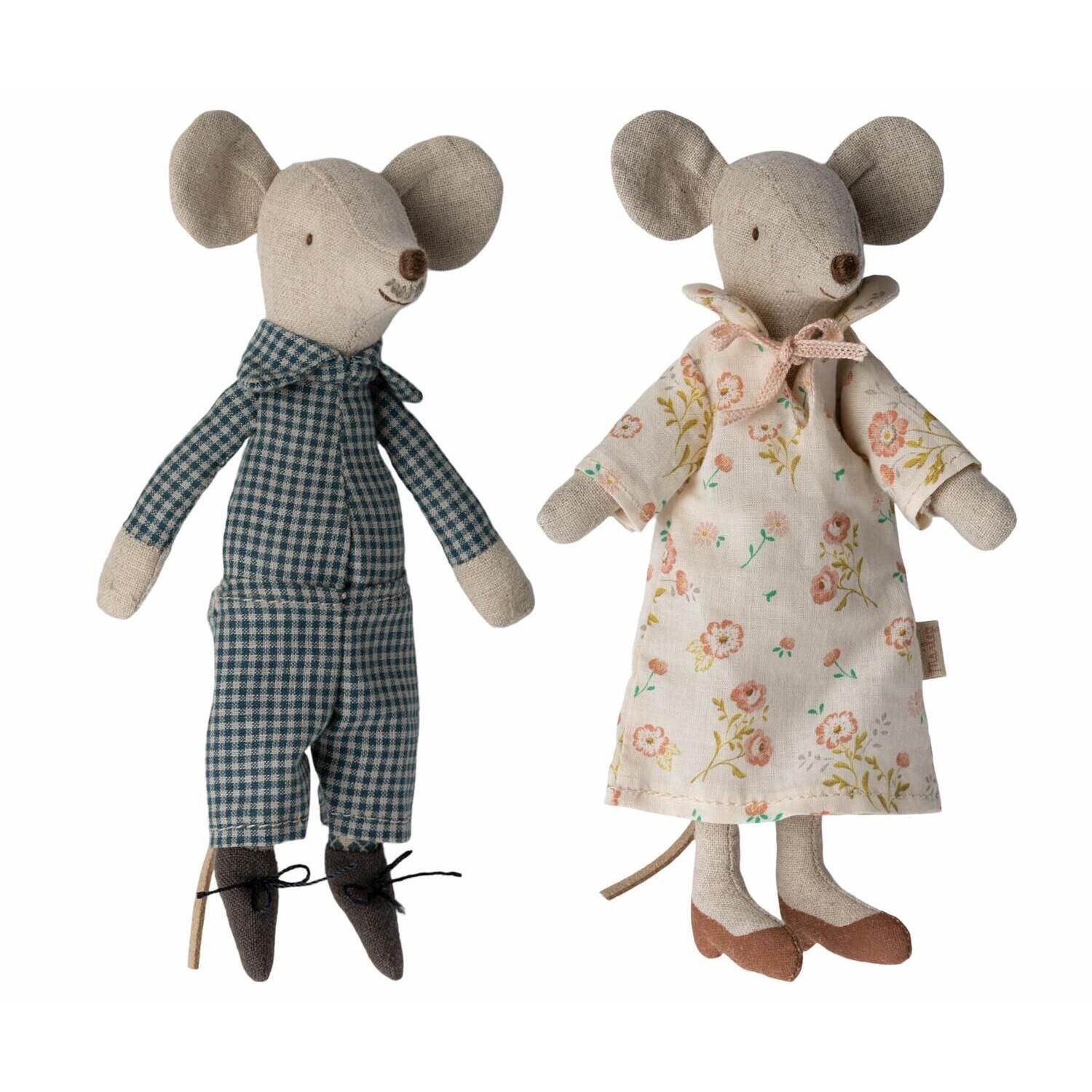 Maus "Oma und Opa" in Zigarrenschachtel (Bunt) Maileg