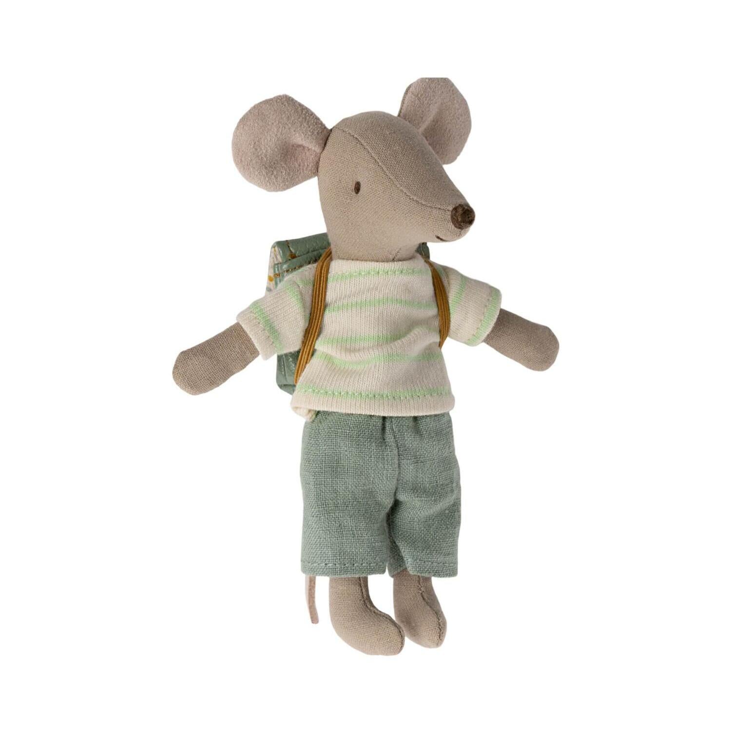 Maileg Maus mit Tasche "Dreirad" - Großer Bruder (Grün) Maileg
