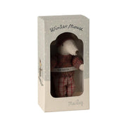 Wintermaus mit Skiset - Große Schwester (Rose)