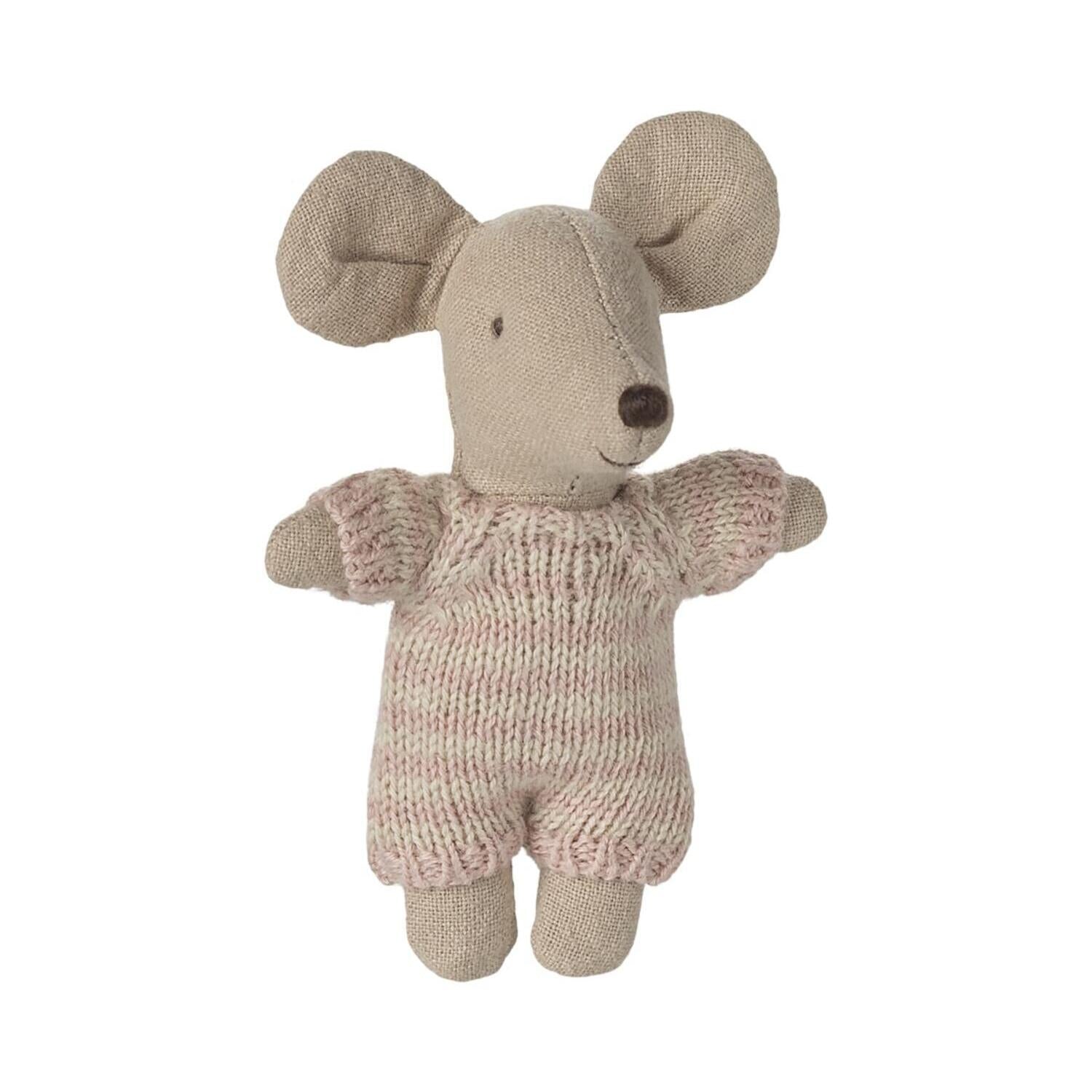 Babymaus in Tragetasche (Rose)