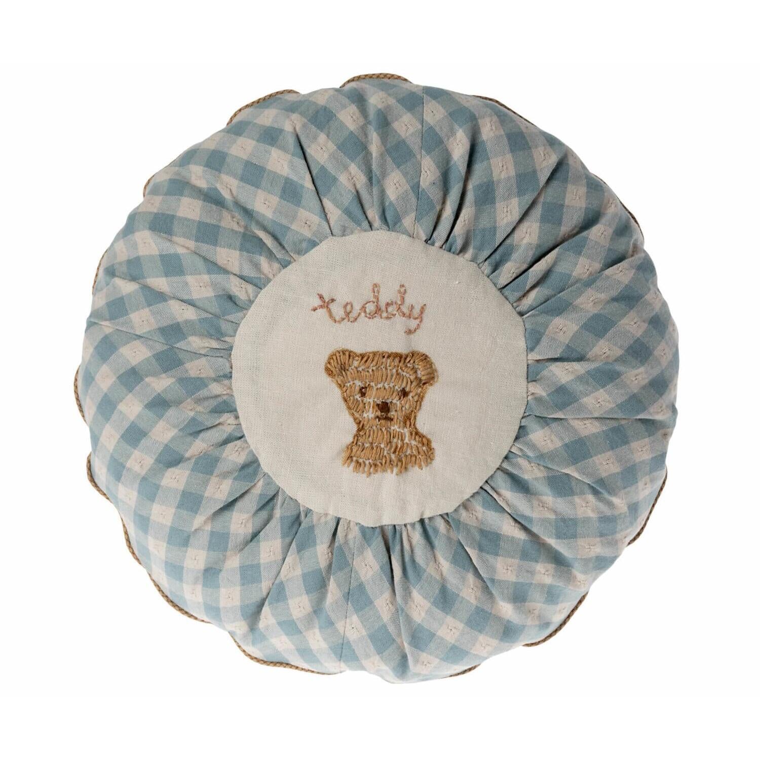 Kissen rund "Teddy mit Karos" - Klein