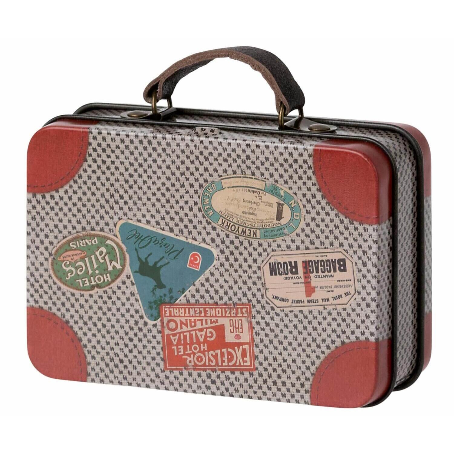 Miniatur Koffer "Travel" - 7 cm (Grau)