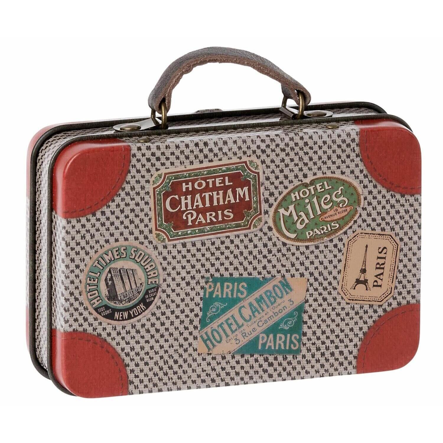 Miniatur Koffer "Travel" - 7 cm (Grau)