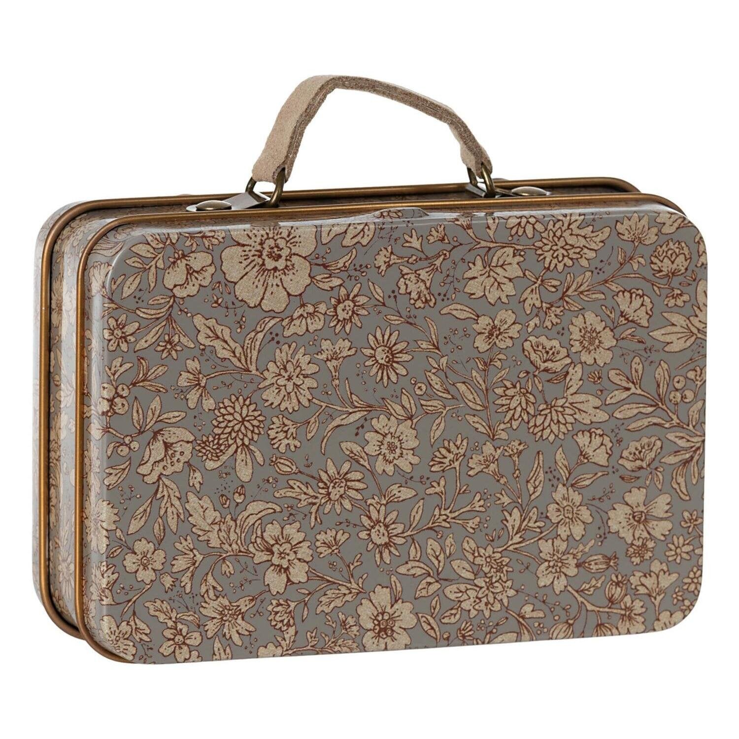 Miniatur Koffer "Blossom" (Grau)