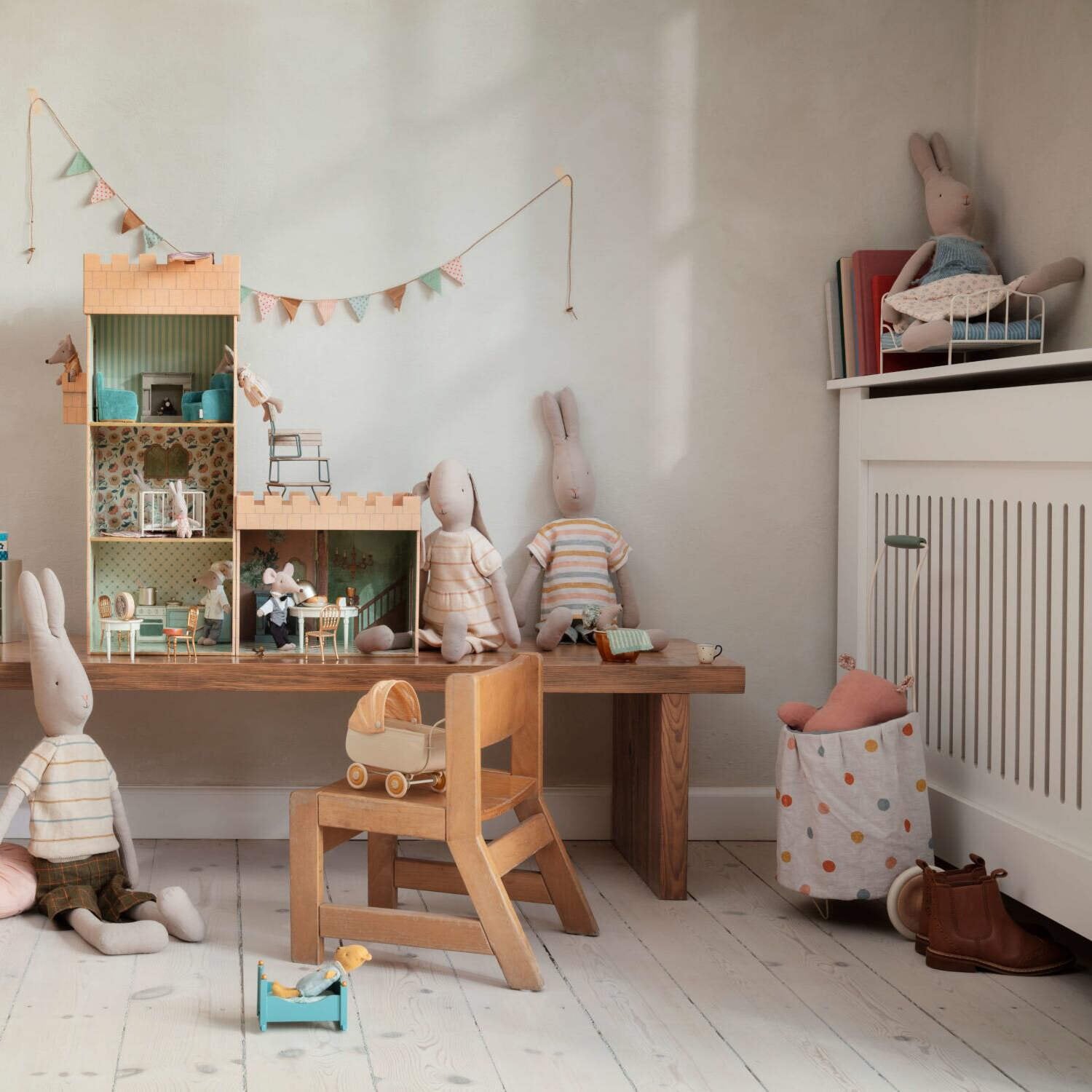 Miniatur Bett - Mini (Blau)