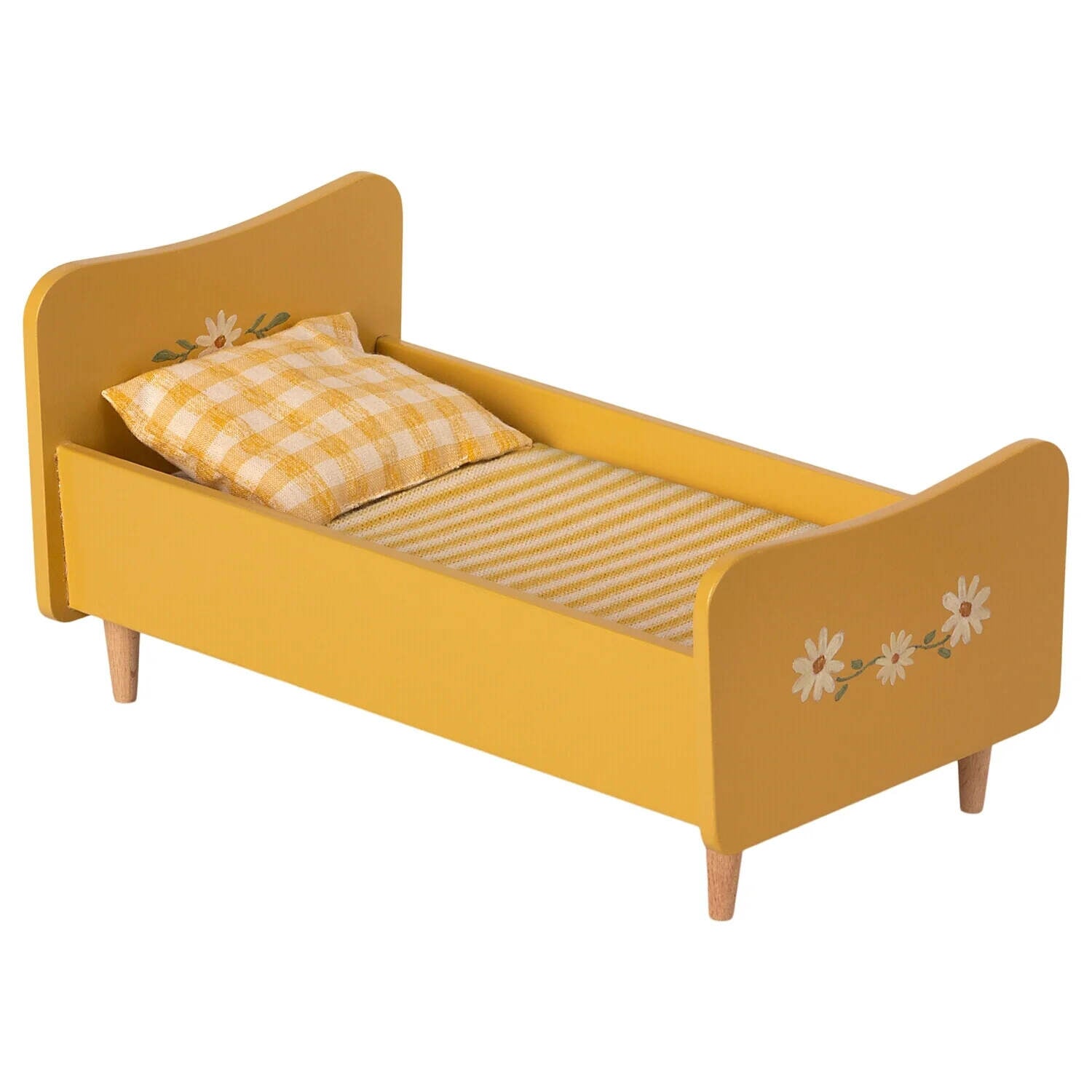 Spielzeug-Holzbett - Mini (Gelb)